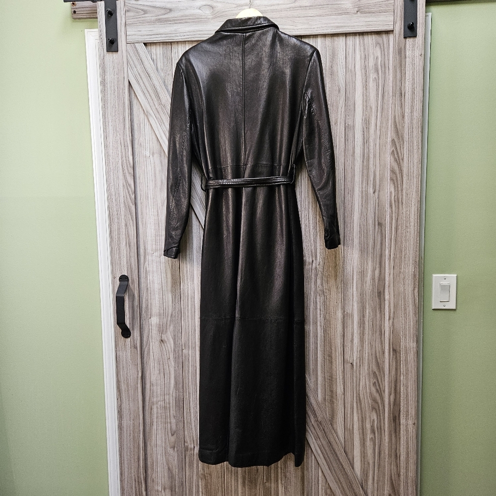 Andrew Marc Trench Leather Coat - Picture 11 of 16